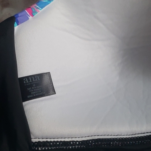 a.n.a. 14 New With Out Tags Multicolor Bikini Top Swim Ajustable Tie Boho - Picture 6 of 6